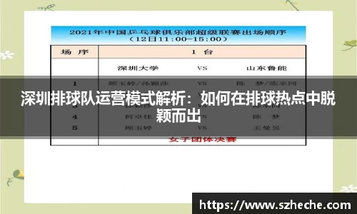 深圳排球队运营模式解析：如何在排球热点中脱颖而出